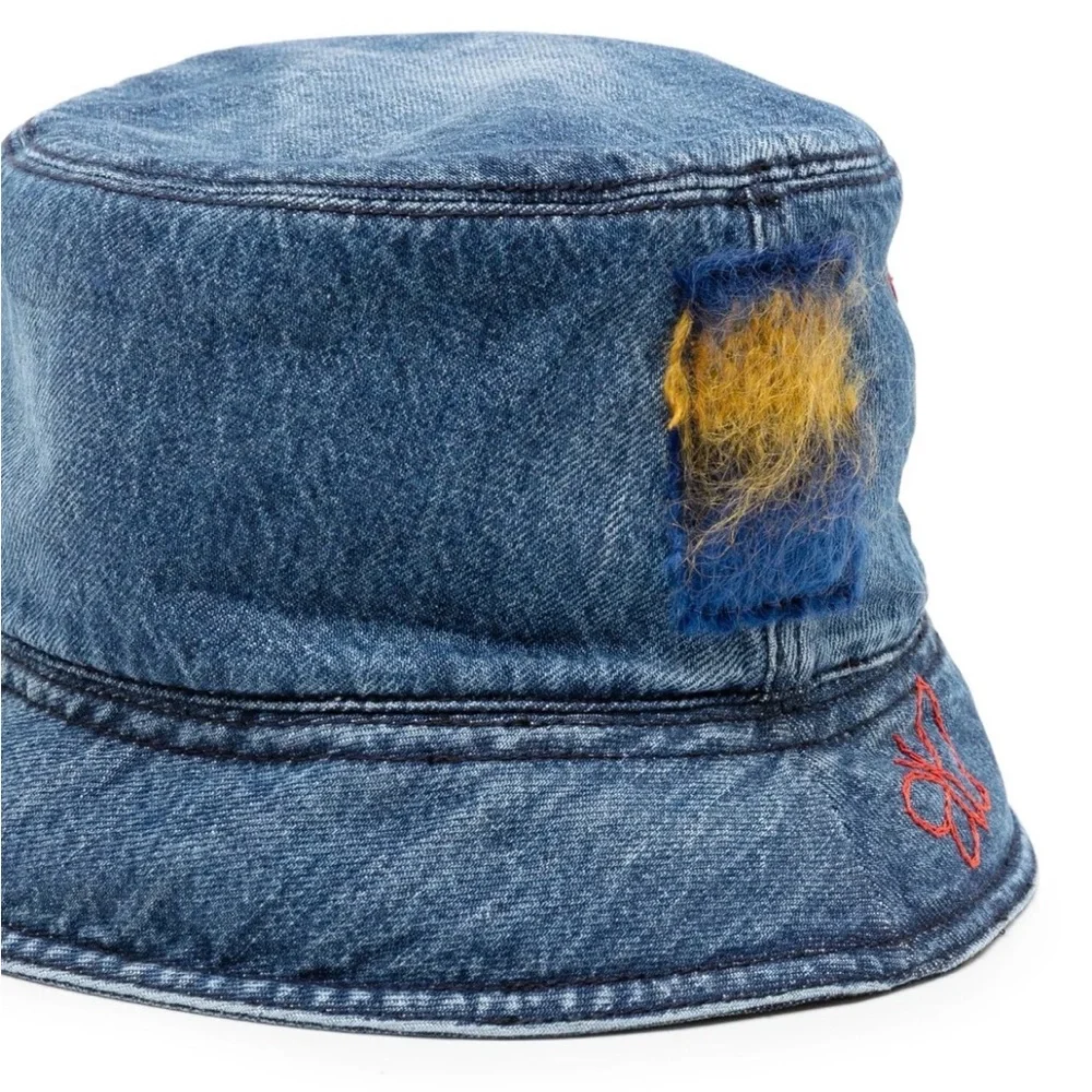 Marni Embroidered Denim Bucket Hat